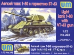 Tank: Light Tank T-80 gun BT-43, UniModels, Scale 1:72