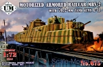 UMT675 MBV-2 motorized armored railcar with 76,2-mm tank guns L-11